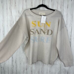 Saltwater LUXE Sweater NWT Sun Sand Surf